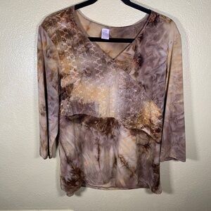 Vintage embellished silky blouse